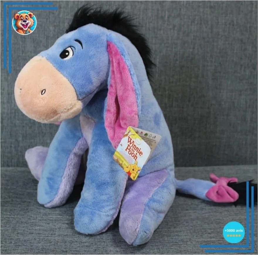 Grande peluche Bourriquet bleu – Image 2