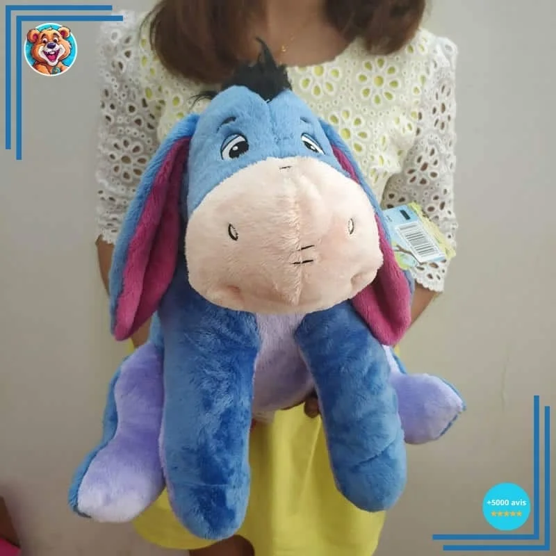 Grande peluche Bourriquet bleu – Image 3