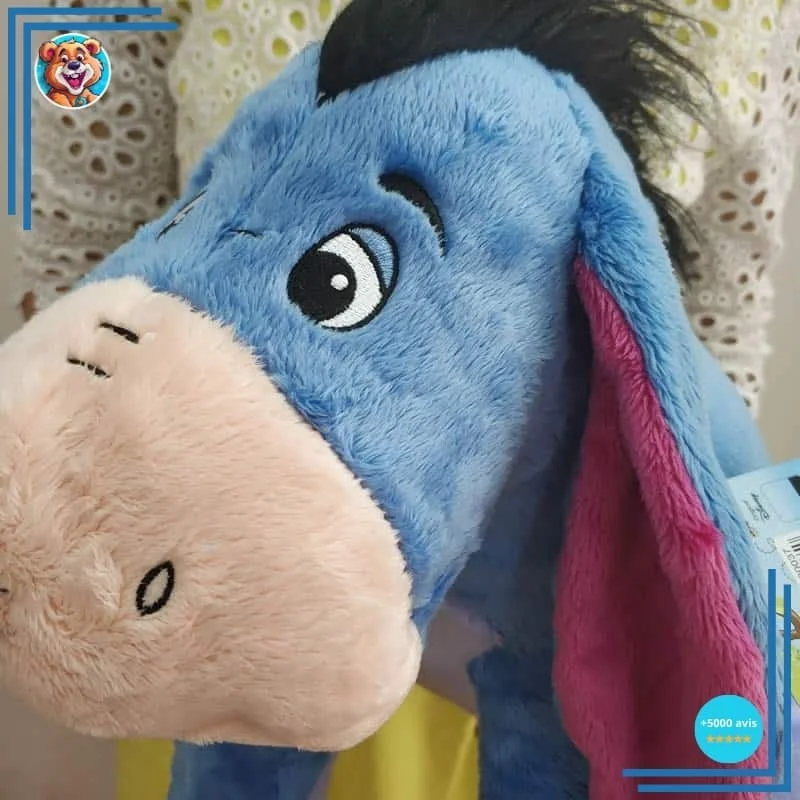 Grande peluche Bourriquet bleu – Image 4